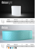 IBIZA - BANCONE CURVO in polietilene, anche ILLUMINATO LED RGB a batteria ricaricabile.