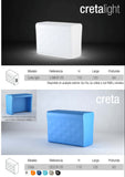 CRETA - BANCONE in polietilene, anche ILLUMINATO LED RGB a batteria ricaricabile.